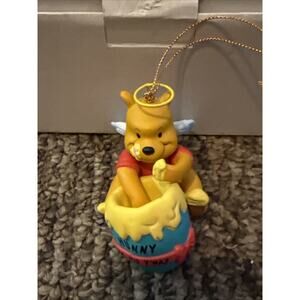 Grolier Disney Angel WINNIE THE POOH Hunny Pot Christmas Magic Ornament w/ Box